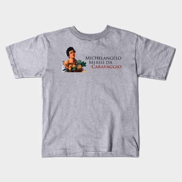 Boy with a Basket of Fruit from Caravaggio Kids T-Shirt by Eva Viñes